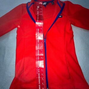 LANDS END Red Zip-Up Jacket NWOT